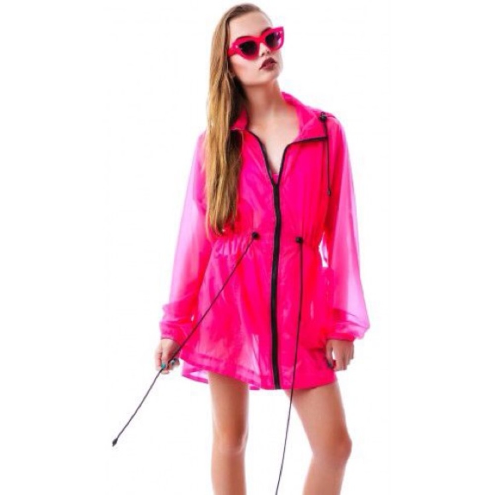 Lip Service 24hrs Neon Pink Windbreaker